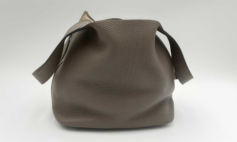Hermes Taupe Grey Picotin Taurillon Clemence PHW Handbag (WZXZ) 144020000573 KS/DU