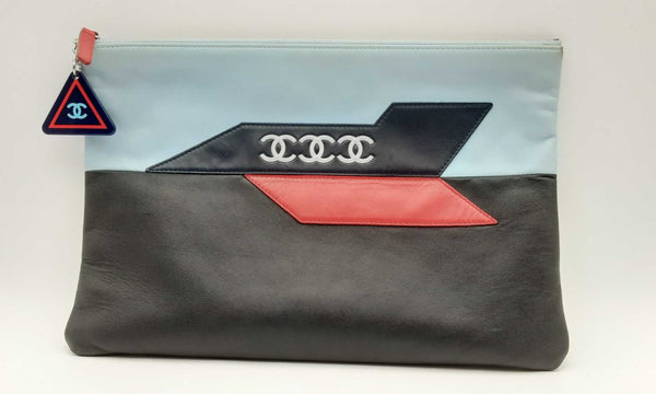 Chanel Multi-color Lambskin Leather Airplane Clutch Msszxsa 144010000262