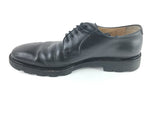 Salvatore Ferragamo Black Brushed Leather Lace-Up Shoes, Size 10 (IR) 144010000286
