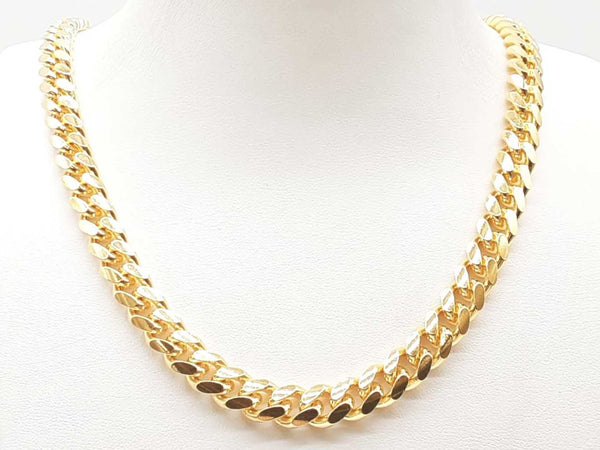 Gold Plated Silver Cuban Link Chain 99 Grams 24 Inch Lhoxzde 144020014474