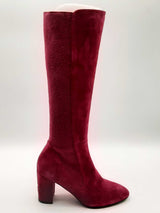 Stuart Weizman Livia 80 Cranberry Red Suede Boots Size 5 Dolxzde 144020004351