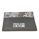 Versace Jeans Couture Small Black Card Holder Floral Swirl LHLSXDE 144010011090