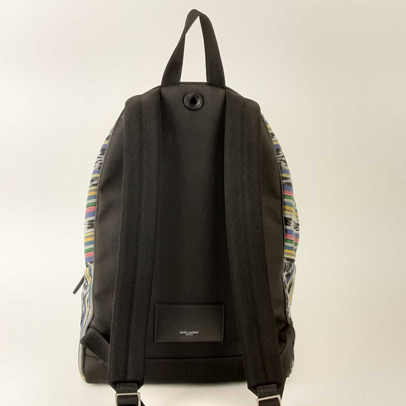 Yves Saint Laurent Canvas Ikat Print City Backpack (PEZ) 144010000946 RP