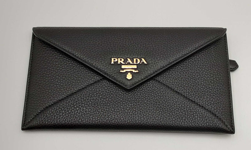 Prada Leather Envelope Clutch on SALE