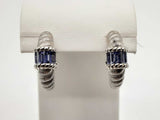 Judith Ripka 0.925 Sterling Silver 10.3g Tanzanite Cuff Clasp Earrings Doixde 144020012739