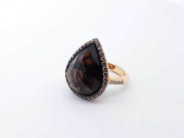 Rodney Rayner 18k Yellow Gold Smokey Quartz Ring Size 6.75 Lhlezxde 144020009744