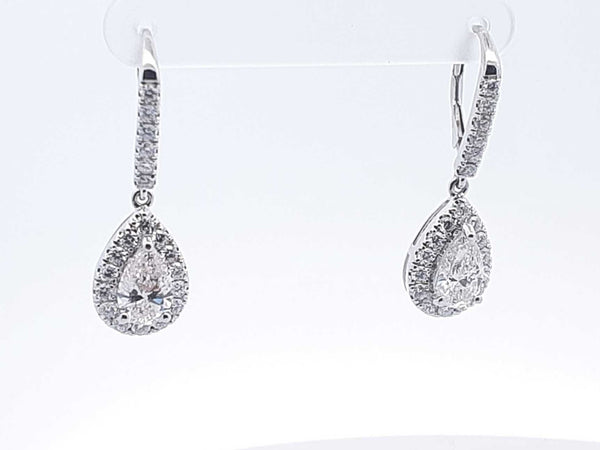 18k Wg 1 Carat Each Lab Grown Diamond Snap Back Earrings Lhoxzxde 144020014831