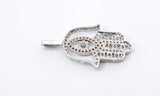 14k White Gold Diamond Hamsa Pendant 4.2 Grams Ebsrxdu 144010018273