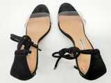 Manolo Blahnik Estro Black Suede Heels Size Eu 38/ Us 8 Dorxde 144020002213