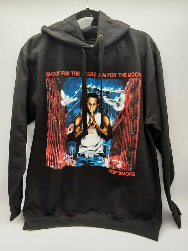 Vlone X Pop Smoke City Black Hoodie Sweater Size M Dolixde 144010002603
