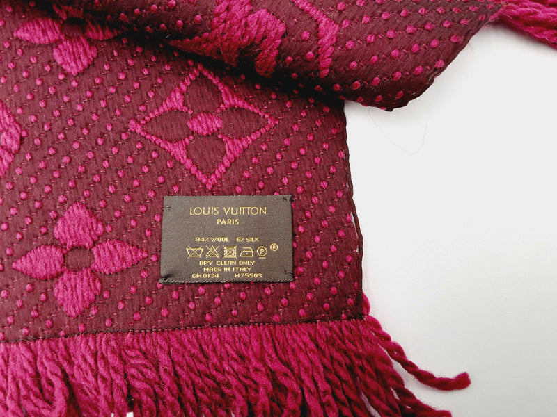 New Vuitton Logomania Burgundy Scarf