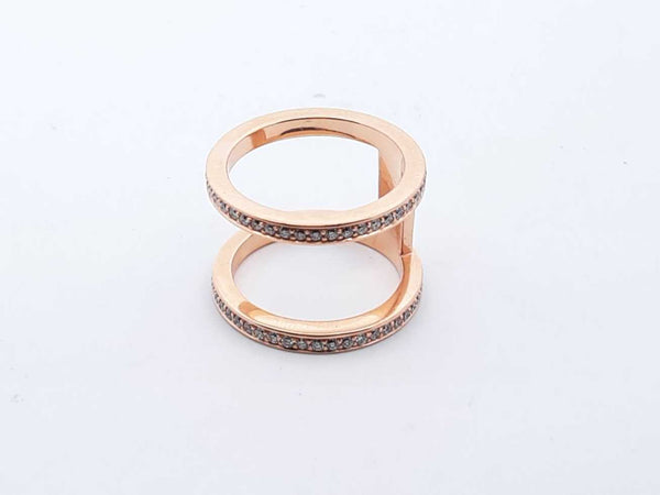 18k Rose Gold 8.3g 1.5ctw Diamond Free Form Ring Size 7 Lhezxde 144010021311