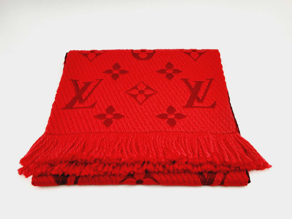 Louis Vuitton Red Monogram Reversible Wool Scarf Mswspde 144010028151