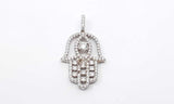 14k White Gold Diamond Hamsa Pendant 4.2 Grams Ebsrxdu 144010018273