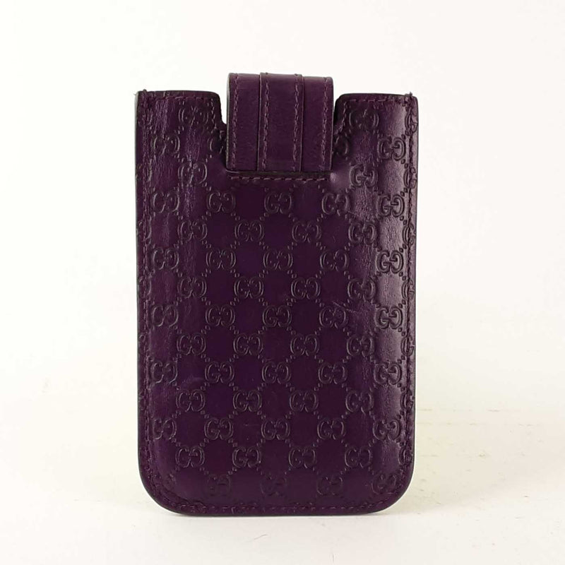 Gucci Purple Monogram Leather Card Wallet (LEC) 144010011093 RP/SA