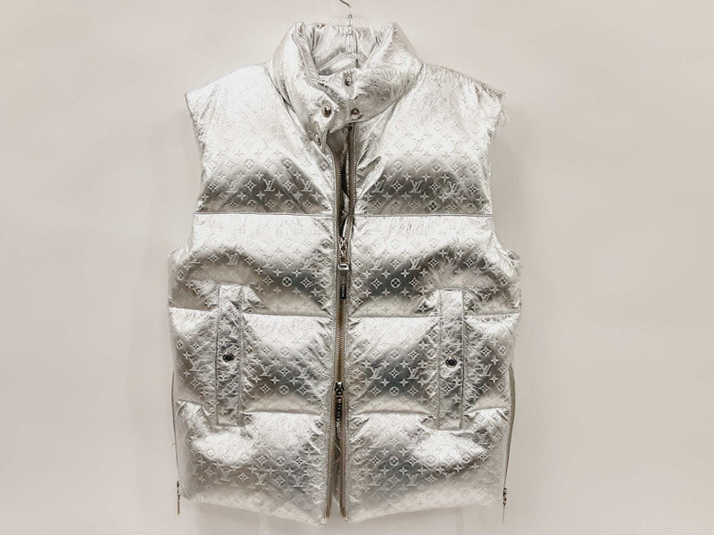 Louis Vuitton Silver Down Gilet Vest Size 36 (ORXZ) 144010012965 DO