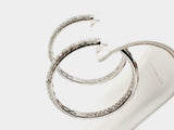 18K White Gold 5.08 CTW Diamonds Clasp Hoop Earrings (WOXZ) 144010011109 DO/DE