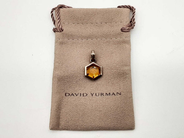 David Yurman Joy Sterling Silver Hexagon Citrine Pendant Dolrxde 144020013081