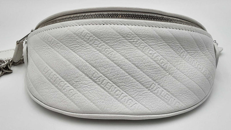 Balenciaga White Souvenir Leather Belt Bag Ebixzdu 144030002261