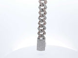 10K Tri Colored Pave Diamond Solid Cuban Link Bracelet 133.6 Grams 9" (SXZX) 144010019656