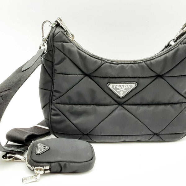 Prada Black Quilted Nylon Crossbody Bag Dolxzxde 144020011225