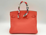 Hermes Birkin 25cm Red Orange Capucines Clemence Gold Hardware Handbag Dooxzxzde 144010024783