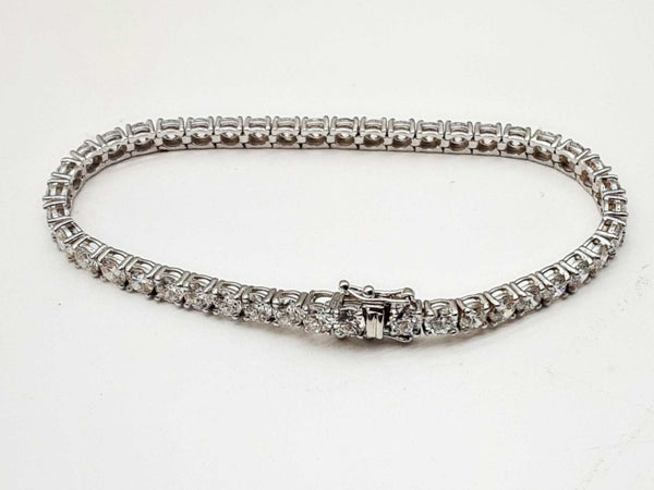 14k White Gold Lab Grown Diamonds Tennis Bracelet 7 In Dooerxde 144020015073