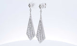 18k White Gold Diamond Geometric Dangle Earrings Ebocxzdu 144020005543