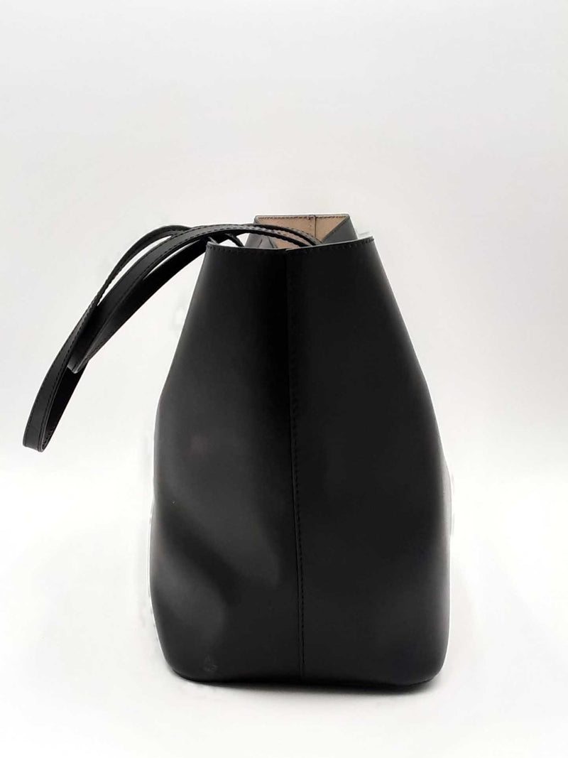 Michael Kors Emry Medium Black Leather Tote Handbag MSWRSA 144010019485