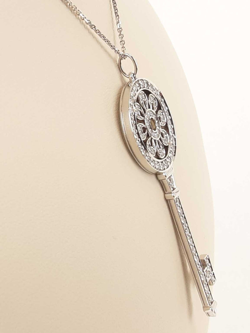 Tiffany & Co. Diamond Key Pendant in Platinum