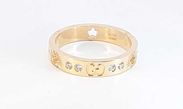 Gucci 18k Yellow Gold & Diamond Icon Stars Ring Size 7.25 Ebixzdu 144030002702