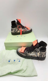 Off White Snakeskin Printed 3.0 Ccourt Sneakers Size 9 Ebcrdu 144030006351