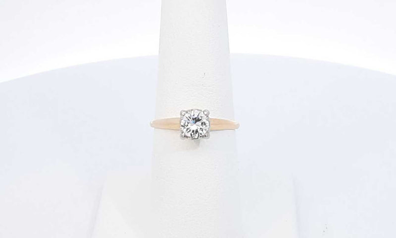 14k Yellow Gold Diamond Solitaire Engagement Ring Size 6.75 Ebcrxdu 144030004832