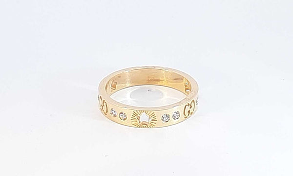 Gucci 18k Yellow Gold & Diamond Icon Stars Ring Size 7.25 Ebixzdu 144030002702