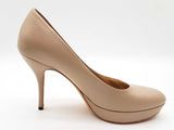 Gucci Neutrals Beige Leather Pump Heels Size Eu 39.5/ Us 9.5 Dolrxde 144020002673