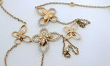 18k Yellow Gold Diamond Butterfly Necklace 35 Inch Ebwsxzdu 144020000377