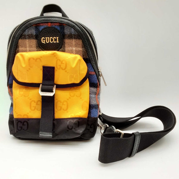 GUCCI OFF THE GRID Sling Backpack Mini Cross Body Bag Men Black