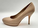 Gucci Neutrals Beige Leather Pump Heels Size Eu 39.5/ Us 9.5 Dolrxde 144020002673