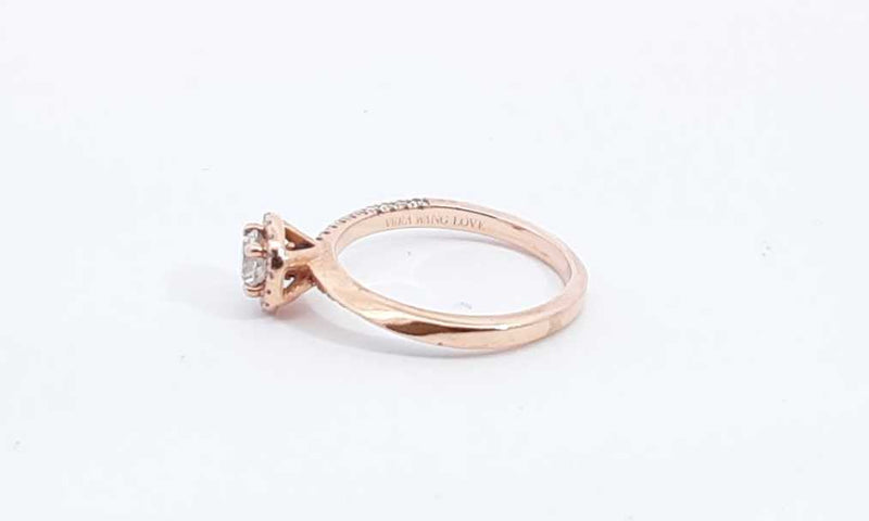 14k Rose Gold Vera Wang Love Diamond Ring Size 8.5 Eboxzdu 144030000972