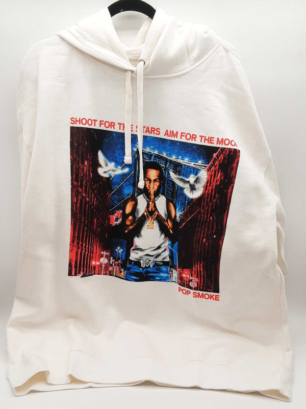 Vlone X Pop Smoke City White Hoodie Sweatshirt Size 2xl Dolirde 144010000102