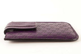 Gucci 240188 Purple Monogram Calfskin Leather Card Wallet Mslecsa 144010011093