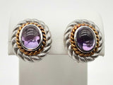 Judith Ripka Sterling Silver Amethyst Stud Clasp Earrings Doixde 144020012733