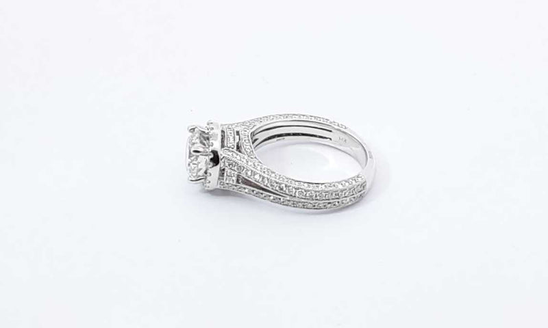 14k White Gold Lab Grown Diamond Engagement Ring Size 6.75 Ebecrdu 144010020956