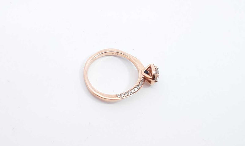 14k Rose Gold Vera Wang Love Diamond Ring Size 8.5 Eboxzdu 144030000972