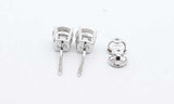 14k White Gold Double Stud Diamond Screwback Earrings Ebsrxdu 144030005133