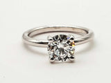 14k White Gold Lab Grown Diamond Solitaire Ring Size 6.75 Dorcrde 144020014112