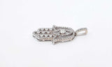 14k White Gold Diamond Hamsa Pendant 4.2 Grams Ebsrxdu 144010018273