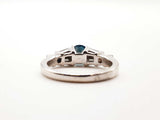 14k White Gold 4.4g Blue Diamond Solitaire Ring Size 6 Lhlxzxde 144020005461